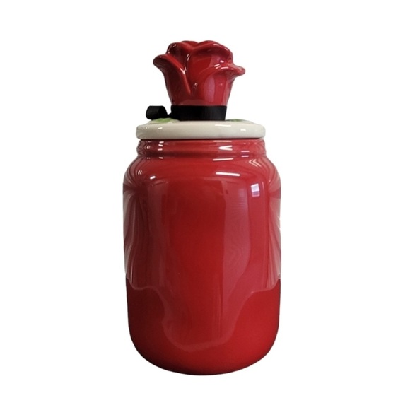 Rae Dunn - 'Til The Last Petal Falls Red Rose Lid Canister - Picture 6 of 8
